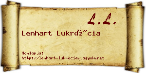 Lenhart Lukrécia névjegykártya